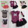 Outfit Costume Infant Baby Girl Polka Dot Headband Romper Tulle TUTU Dress